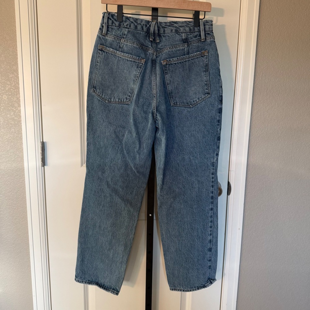 Good American '90s Duster Straight Leg Jeans Womens Size 4/27 Blue950 - Picture 3 of 11